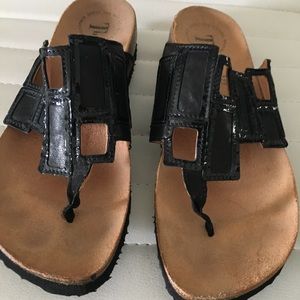 Think! Thong Black Sandals